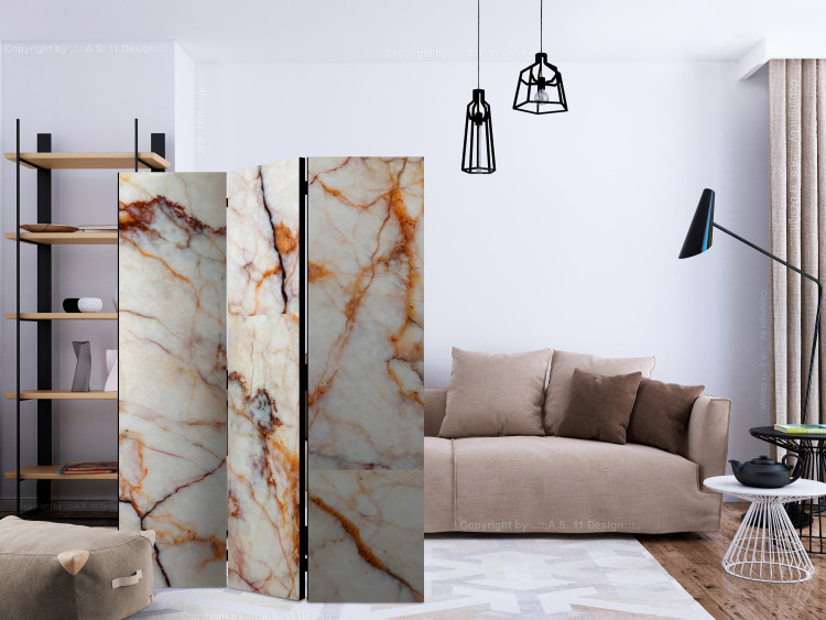 Room Divider Marble Slab (3-piece) - light composition with a stone texture 124320 additionalImage 4
