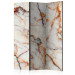 Room Divider Marble Slab (3-piece) - light composition with a stone texture 124320
