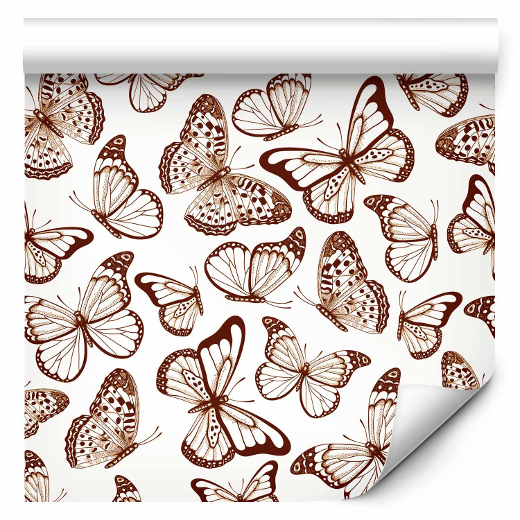 Modern Wallpaper Brown Butterflies 127020 additionalImage 1