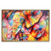 Poster Hot Africa - abstract colorful strokes on the background of a colorful elephant 127320 additionalThumb 21