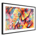 Poster Hot Africa - abstract colorful strokes on the background of a colorful elephant 127320 additionalThumb 8