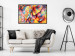 Poster Hot Africa - abstract colorful strokes on the background of a colorful elephant 127320 additionalThumb 6