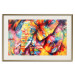 Poster Hot Africa - abstract colorful strokes on the background of a colorful elephant 127320 additionalThumb 20