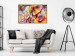 Poster Hot Africa - abstract colorful strokes on the background of a colorful elephant 127320 additionalThumb 7