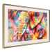 Poster Hot Africa - abstract colorful strokes on the background of a colorful elephant 127320 additionalThumb 3