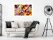 Poster Hot Africa - abstract colorful strokes on the background of a colorful elephant 127320 additionalThumb 5