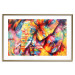 Poster Hot Africa - abstract colorful strokes on the background of a colorful elephant 127320 additionalThumb 16