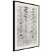 Wall Poster Grapevine - composition of green leaves on a gray fabric texture 127520 additionalThumb 2