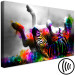 Canvas Print Happy Zebra (1-part) wide - abstract colorful animal 129120 additionalThumb 6