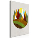 Canvas Art Print Mountain Trail (1-part) vertical - abstract landscape of forest and mountains 129320 additionalThumb 2