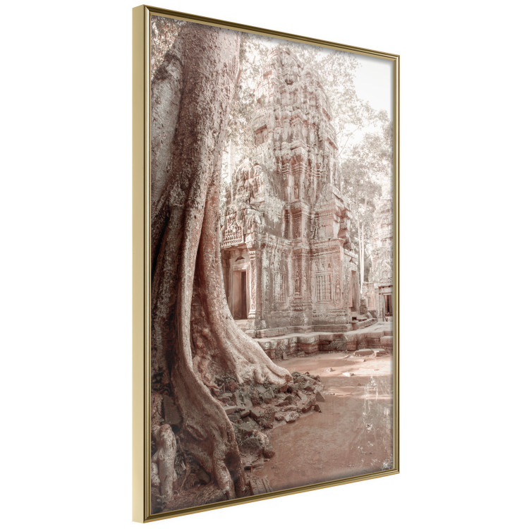 Poster Angkor Ruins - landscape of architecture and nature in brown tones 129720 additionalImage 12