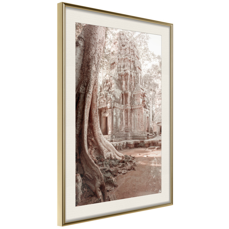 Poster Angkor Ruins - landscape of architecture and nature in brown tones 129720 additionalImage 3