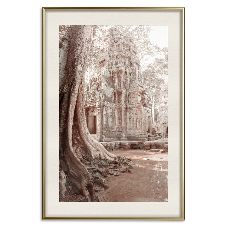Poster Angkor Ruins - landscape of architecture and nature in brown tones 129720 additionalImage 20