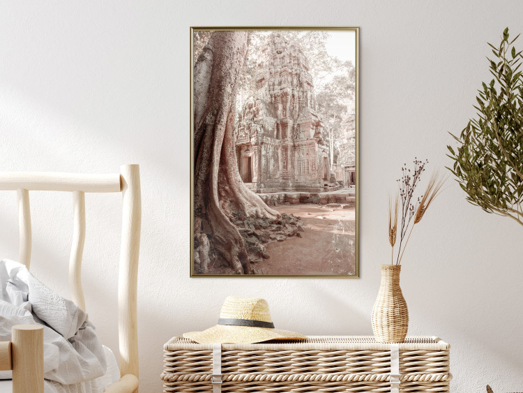 Poster Angkor Ruins - landscape of architecture and nature in brown tones 129720 additionalImage 5