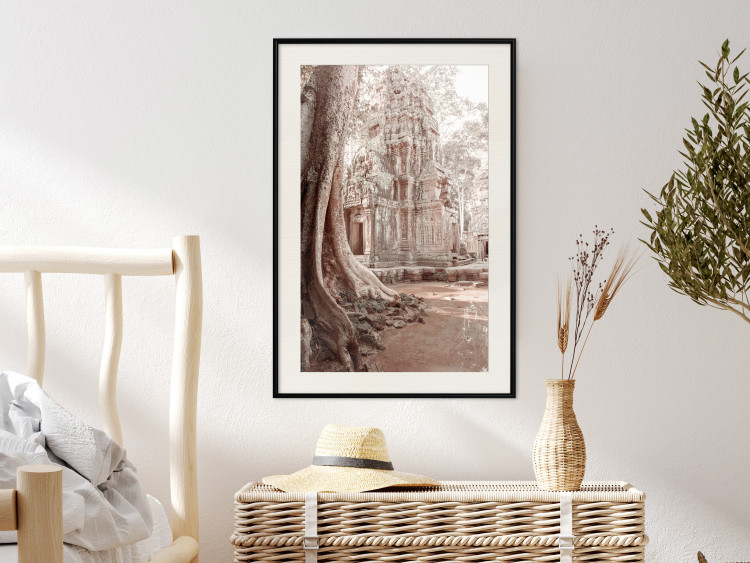 Poster Angkor Ruins - landscape of architecture and nature in brown tones 129720 additionalImage 24