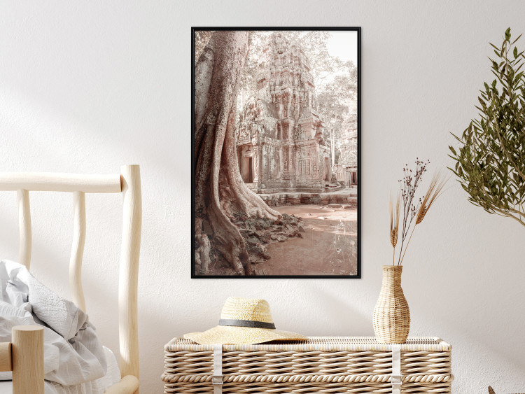 Poster Angkor Ruins - landscape of architecture and nature in brown tones 129720 additionalImage 4