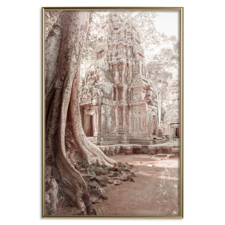 Poster Angkor Ruins - landscape of architecture and nature in brown tones 129720 additionalImage 21