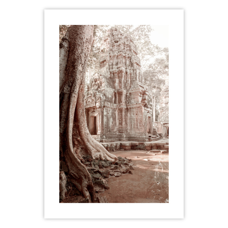 Poster Angkor Ruins - landscape of architecture and nature in brown tones 129720 additionalImage 19