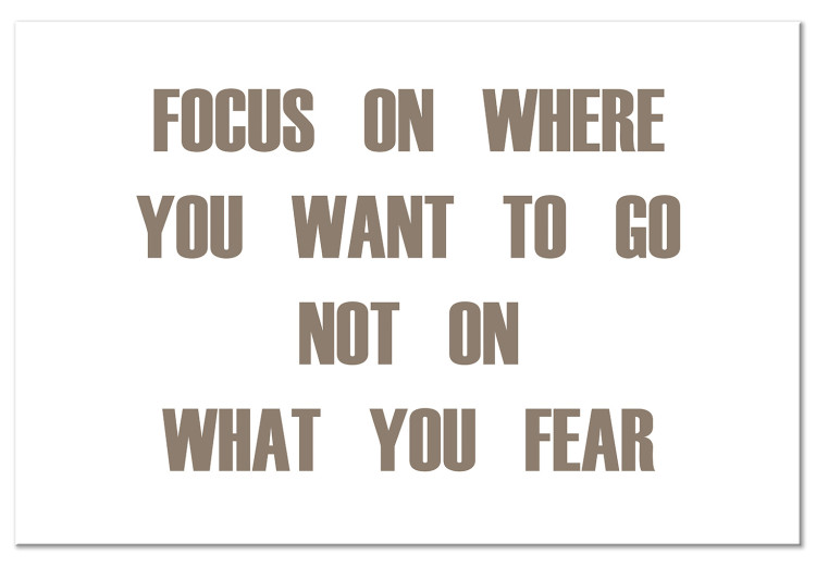 Canvas Print Focus on Where You Want (1-piece) Wide - motivational quote 129820