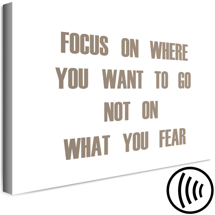 Canvas Print Focus on Where You Want (1-piece) Wide - motivational quote 129820 additionalImage 6