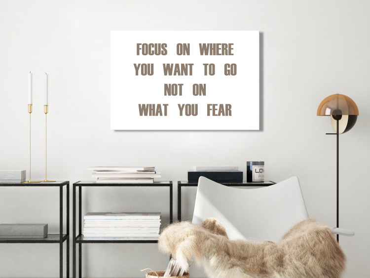 Canvas Print Focus on Where You Want (1-piece) Wide - motivational quote 129820 additionalImage 3