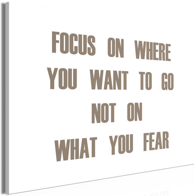 Canvas Print Focus on Where You Want (1-piece) Wide - motivational quote 129820 additionalImage 2