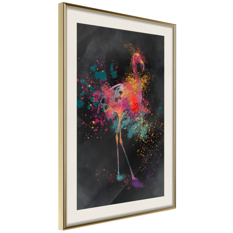 Wall Poster Flamingo Color - abstract multicolored bird in watercolor motif 130520 additionalImage 3