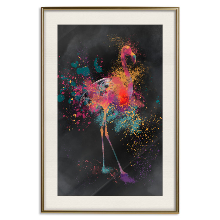 Wall Poster Flamingo Color - abstract multicolored bird in watercolor motif 130520 additionalImage 26
