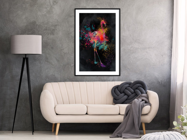 Wall Poster Flamingo Color - abstract multicolored bird in watercolor motif 130520 additionalImage 19