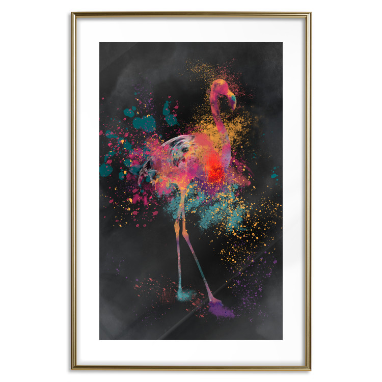 Wall Poster Flamingo Color - abstract multicolored bird in watercolor motif 130520 additionalImage 18