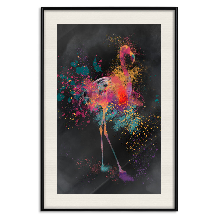 Wall Poster Flamingo Color - abstract multicolored bird in watercolor motif 130520 additionalImage 27