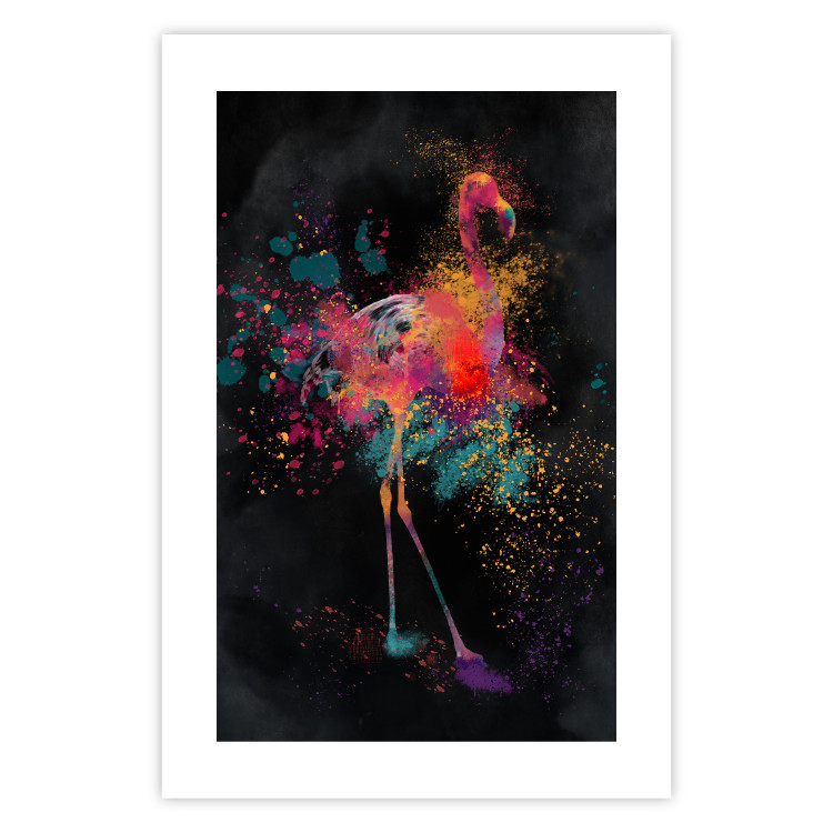 Wall Poster Flamingo Color - abstract multicolored bird in watercolor motif 130520 additionalImage 20