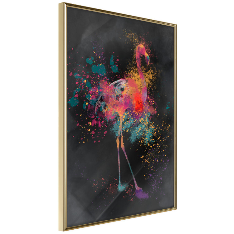 Wall Poster Flamingo Color - abstract multicolored bird in watercolor motif 130520 additionalImage 12