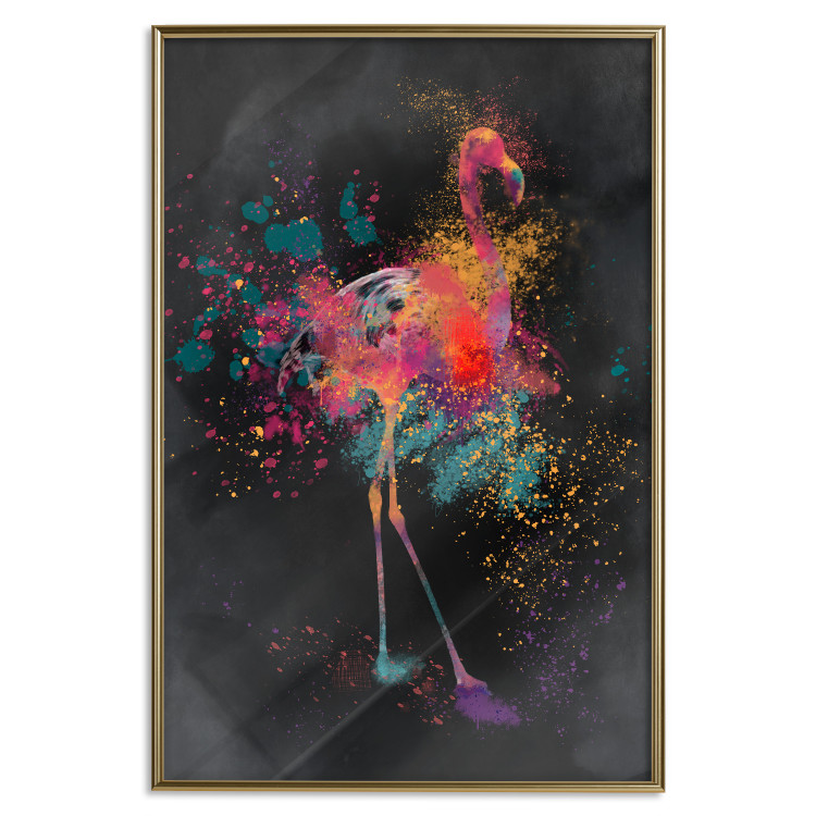 Wall Poster Flamingo Color - abstract multicolored bird in watercolor motif 130520 additionalImage 15
