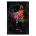 Wall Poster Flamingo Color - abstract multicolored bird in watercolor motif 130520
