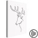 Canvas Deer profile - black and white line art abstraction 130720 additionalThumb 6