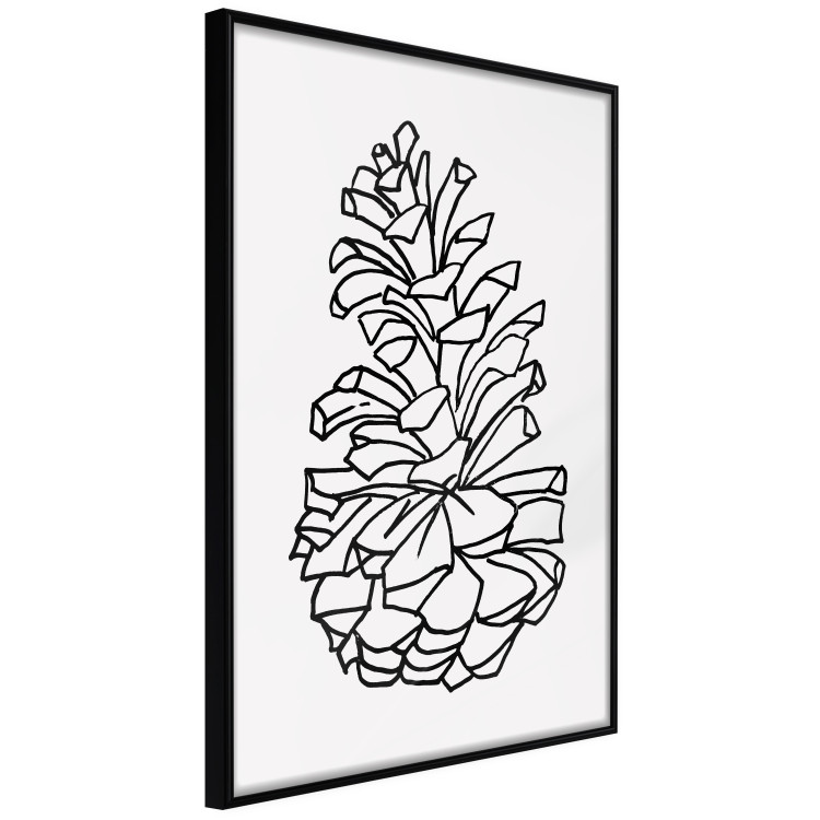 Poster Forest Scent - black line art of pinecones on a contrasting white background 131920 additionalImage 13