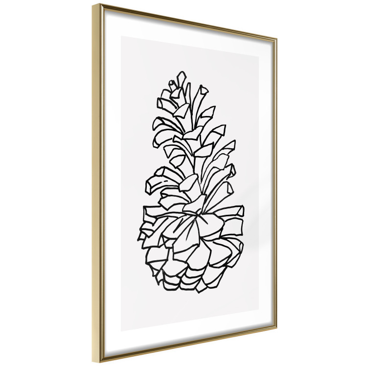 Poster Forest Scent - black line art of pinecones on a contrasting white background 131920 additionalImage 7