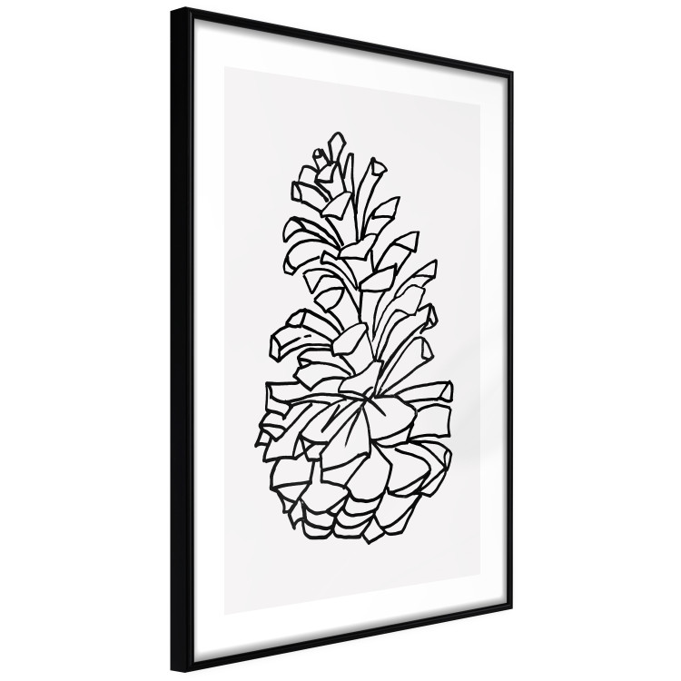 Poster Forest Scent - black line art of pinecones on a contrasting white background 131920 additionalImage 8