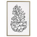 Poster Forest Scent - black line art of pinecones on a contrasting white background 131920 additionalThumb 21