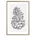 Poster Forest Scent - black line art of pinecones on a contrasting white background 131920 additionalThumb 16