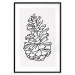 Poster Forest Scent - black line art of pinecones on a contrasting white background 131920 additionalThumb 17