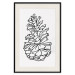 Poster Forest Scent - black line art of pinecones on a contrasting white background 131920 additionalThumb 19