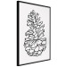 Poster Forest Scent - black line art of pinecones on a contrasting white background 131920 additionalThumb 11