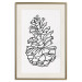 Poster Forest Scent - black line art of pinecones on a contrasting white background 131920 additionalThumb 20