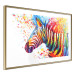 Poster Zebra Levels - animal in a multicolored composition on a white background 132020 additionalThumb 7