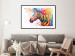 Poster Zebra Levels - animal in a multicolored composition on a white background 132020 additionalThumb 23