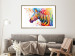 Poster Zebra Levels - animal in a multicolored composition on a white background 132020 additionalThumb 15