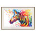 Poster Zebra Levels - animal in a multicolored composition on a white background 132020 additionalThumb 20