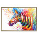 Poster Zebra Levels - animal in a multicolored composition on a white background 132020 additionalThumb 21